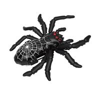 POENVFPO RC Spider Robot, Realistic Electronic Remote Control Toy with LED Eyes for Kids, 360 Degree Rotation, Indoor Outdoor Play (Black)