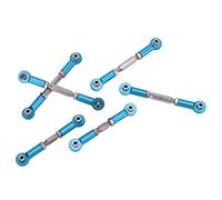 POENVFPO RC Steering Pull Rod RC Car Pull Rod Base Mount Aluminum Alloy 1/10 Front Rear Mount with Screws for ARRMA Senton Big Rock Typhon (Blue)
