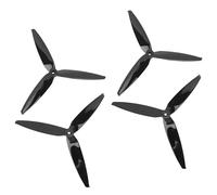POENVFPO RC Tri Blade Propeller, 4PCS 7-8 Inch Polycarbonate RC Drone Tri Blade Propellers Impact Resistant Propeller with 3 Blades (Black