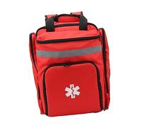 POENVFPO Red Firefighter Bag, Large Capacity Rescue Jump Bag with Multiple Pockets, Suitable for All Emergency Situations, Made of 600DPU Oxford Cloth