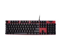 POENVFPO Red Switch, 104 Keys USB Keyboard, Red LED Backlit, Office, Home, Gaming for Efficient Management and Typing