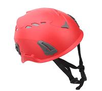 POENVFPO Rock Climbing Helmet Outdoor Safety Helmet with Impact Absorption Adjustable Fit Accessory Slots for Mountaineering Caving (Red)