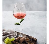 POENVFPO Rose Shape Wine Glass Elegant Cocktail Cup for Parties Bar Restaurants High Borosilicate Glass 150ml (#7)