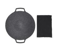 POENVFPO Round Griddle Pan Nonstick Aluminum Alloy Double Handle (30CM) | Aluminum Alloy, Nonstick Surface, BBQ Grill Camping Cooking, Gas Induction Electric Ceramic Compatible
