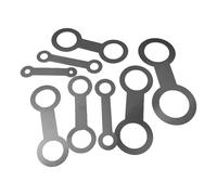 POENVFPO Saxophone Pad Leveling Tool, Wind Instrument Maintenance Replacement Accessory with 8 Different Sizes, for Saxophone, Flute, Clarinet and More (Silver)