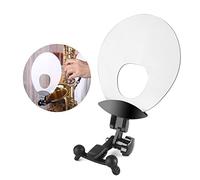 POENVFPO Saxophone Sound Deflector Shield, Plastic Mute Reflection Device for Soprano, Alto, Tenor, Baritone Wind Instruments, Practice and Performance Support