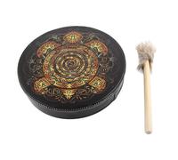 POENVFPO Shaman Totem Drum, Handcrafted Sound Therapy Tool with Durable Leather, Ideal for Musicians and Shamanic Practices in Indoor and Outdoor Settings