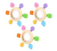 POENVFPO Silicone Baby Rattle Teething Ring, 6 Finger Shape, Multi-Sensory Development, Easy Grip Design, for Infants and Newborns