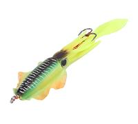 POENVFPO Silicone Squid Bait, 3D Luminous Fishing Lure with 3D Eyes and