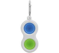 POENVFPO Simple Fidget Pop Toys, Popping Fidget Keychains, Portable Push Sensory Keychain Toy for Kids, Adults (Green+Blue)