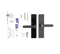 POENVFPO Smart Electronic Door Lock, Supports Fingerprint Biometric Authentication, Doodle App Control, Password, Key Access, Usb Emergency Charging WiFi Touchscreen Keypad