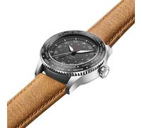 POENVFPO Solar Powered Watch for Men, 180 Days Power Reserve, 50M, Chronograph, Luminous Display, with TPR Nylon Strap, for Sports and Outdoor Activities (Silver)