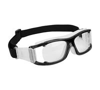 POENVFPO Sport Goggles, Clear Lens Anti Fog Anti Scratch Protective Glasses with Adjustable Head Strap, for Outdoor Cycling Basketball Hiking (Black)