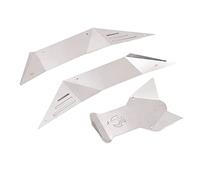 POENVFPO Stainless Steel Car Body Guard Armor Plate, Corrosion Resistant, Sturdy, Rust Proof, for Axial RBX10 Ryft 1/10 RC Car