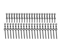 POENVFPO Stainless Steel Carp Fishing Ring, Threaded Metal Bait Screw with Micro Ring Rotation Connector, for Quick Changing Hook Lures Without Needle, 20PCS