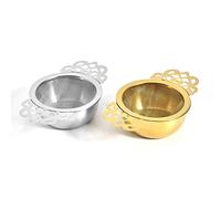 POENVFPO Stainless Steel Tea Infuser Set Efficient Tea Strainers with Drip Bowl for Daily Use Size: 4.40 * 2.55 * 1.18 Inches Stainless Steel (Silver)