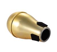 POENVFPO Straight Trombone Practice Mute, ABS Material, 13.2 X 8 X 4.8cm, Lightweight Silencer for Alto and Tenor Trombones (Gold)