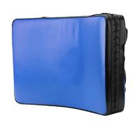 POENVFPO Taekwondo Curved Foot Target, Explosion Proof Space Leather EVA Foam Liner, Shock Absorbing Ergonomic Design for Kick Boxing Martial Arts Training, with Thick Nylon Rope (Blue)