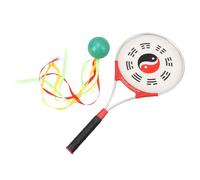 POENVFPO Tai Chi Racket, Lightweight Aluminum Alloy Tai Chi Ball Racket Set with 1 3 Balls Storage Bag, for Elderly Exercise Fitness Balance Training