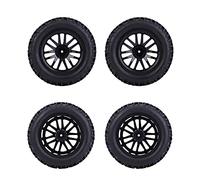 POENVFPO The RC -still Tips Call The Replacement Tires of Long Tire and Ready for a 1/10 Remote Control Car, Easy to Install for More Than 8 Years, Black, 4.5 Inches in Diameter, 2 Pairs of (Black)