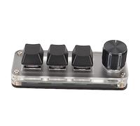 POENVFPO USB -MINI -3 Keyboard Adaptable with the Mechanical Keyboard of the Button for Industrial Control, Media and Office, Type C Connection Connection for Computers, General Purposes (Black)