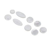 POENVFPO White Shell Saxophone Button Set, 9 Pieces, Premium Key Buttons with Smooth Surface for Alto, Tenor, Soprano Sax Players