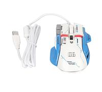 POENVFPO Wired Gaming Mouse 10 Buttons, Programmable Macro 13 RGB Lighting Modes 6 Speeds 12800 Dpi Wired Gaming Mice for Office and (White)