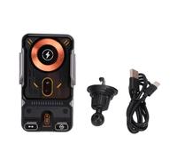 POENVFPO Wireless Car Phone Holder, 90 Degree Electric Rotation Auto Open Smart Induction Car Mount with 15W Fast Charging, Vent Clip for Smartphones