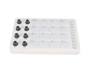 POENVFPO Wireless MIDI Controller with 16 RGB -The Background Lighting and 8 Assignable Buttons USB MIDI Pad for Garageband Grund Studio One color: Schwarz