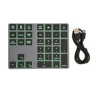 POENVFPO Wireless Number Pad, Portable Ultra Thin Numeric Keyboard, USB Rechargeable 34 Keys Keyboard for Data Entry, Compatible for Laptop, Tablet, PC Desktop