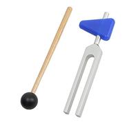 POENVFPO Yoga Tuning Fork, 528Hz Vibration for Stress Relief, Lightweight Portable with Stainless Steel and Wood for Yoga Meditation (MI528)