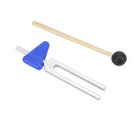 POENVFPO Yoga Tuning Fork, 528Hz Vibration Stress Relief Lightweight Portable Tuning Fork Kit with Stainless Steel and Wood, for Yoga Meditation Relaxation (528C)