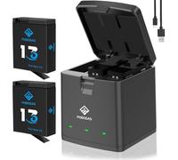 POEOSAS Hero 13 Enduro Battery for GoPro Hero 13 Black, 2100mAh Hero 13 Battery with 3 Channel LED USB-C Fast Charger Kit, Compatible with GoPro Hero 13, HERO13 Black Rechargeable Batteries (Pack of