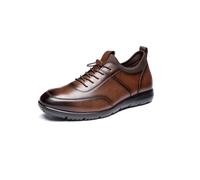 Poerkan Men's Lightweight Business Walking Shoes - Arch Support & Odor-Resistant | PT Approved Brown