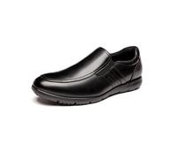 Poerkan Men's Ultra-Light Slip-On Business Loafers - Anti-Odor Arch Support Sneakers Black