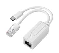 POEs Power Supply Module 24V to 5V Converters for Digital Devices Overloads Protections ABS Case ABS POEs Splitter for