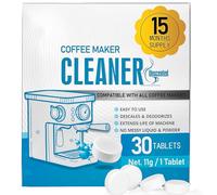 Poesie 30 Count Coffee Machine Cleaning Tablets Cleaner Descaler for Coffee Maker Pot, Compatible with All Coffee Machine, Descaling & Cleaning Tabs for Drip Coffe and Espresso