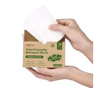 Poesie Laundry Detergent Sheets Laundry Soap Sheets for Travel Camping Clothes Washing Sheet Unscented 1 Mini Box 40 Count