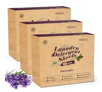 Poesie Laundry Detergent Sheets Lavender Scent 3 Pack 480 Sheets 240 Loads Laundry Strips No Plastic Jug Liquidless Travel Portable Laundry Detergent HE for Camping Dorm Life
