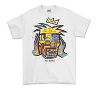 Poet Archives Street Art T-Shirt from Original Basquiat Smoking Inspired Design Skater Goth Punk Emo Tee 100% Cotton Multiple Sizes (UK, Alpha, L, Regular, Regular, White)