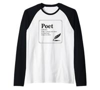 Poet Definition Writer Literature Poetry Creative Writing Raglan Baseball Tee