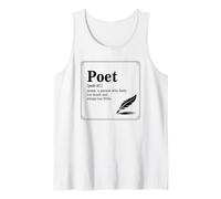 Poet Definition Writer Literature Poetry Creative Writing Tank Top