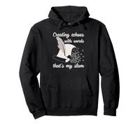 Poet Slam Poetry Writer Creating Echoes With Words Quote Pullover Hoodie