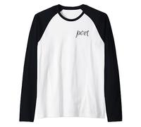 Poet Tshirt, Reading and Writing Poetry Shirt Raglan Baseball Tee