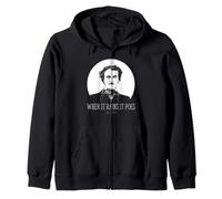 Poet Writer Poe Pun When It Rains It Poes Literature Zip Hoodie
