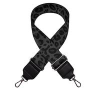 Poetesant Halloween Handbag Strap Canvas Purse Strap Colorful Bat Black Shoulder Strap Multicolor Bats Replacement Strap, Leopard Print, One Size