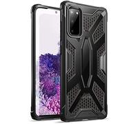 Poetic Affinity Series Designed for Samsung Galaxy S20 Clear Case, Rugged Lightweight Military Grade Hybrid Protective Bumper Cover, Black/Clear