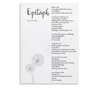 Poetic Epitaph Poster Verse About Life And Memory