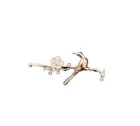 Poetic Flower Bird Pearl Brooch with Exquisite Eastern Artistic Conception Wearing and Matching Accessories