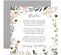 Poetic Friendship Card - 'My Calm, My Guiding Light' - Touching Message for a True Friend - Special Birthday Card for Bestie - Blank Inside with Envelope